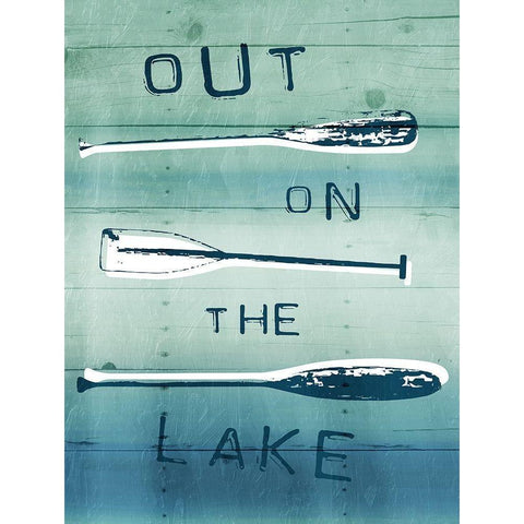 Out On The Lake Gold Ornate Wood Framed Art Print with Double Matting by Grey, Jace