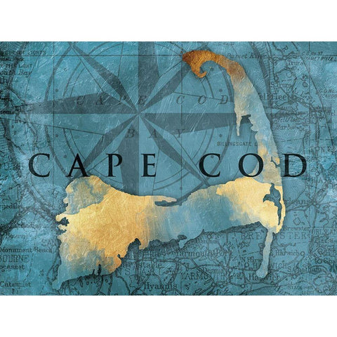 Cape Cod Gold White Modern Wood Framed Art Print by Grey, Jace