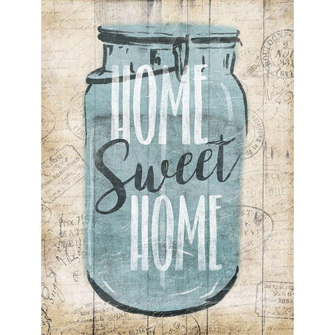 Jar Sweet Home Black Modern Wood Framed Art Print with Double Matting by Grey, Jace