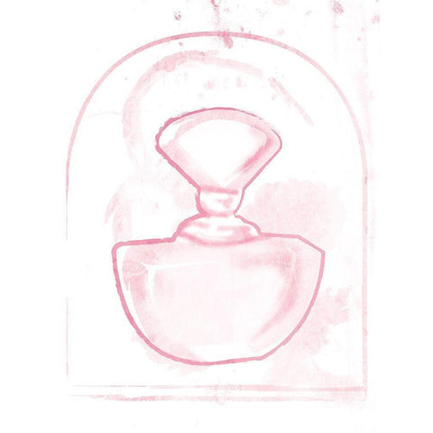 Pink Perfume One White Modern Wood Framed Art Print by Grey, Jace