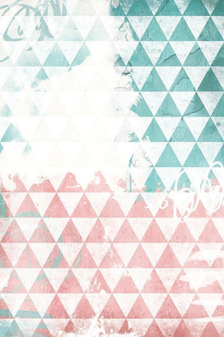 Soft Triangles White Modern Wood Framed Art Print with Double Matting by Grey, Jace