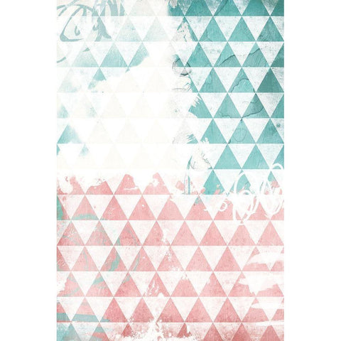Soft Triangles Black Modern Wood Framed Art Print with Double Matting by Grey, Jace