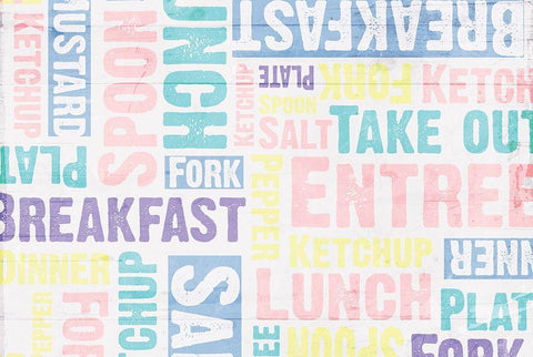 Breakfast Lunch Soft White Modern Wood Framed Art Print with Double Matting by Grey, Jace