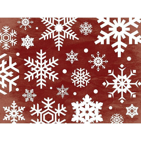 Red Flakes Black Modern Wood Framed Art Print with Double Matting by Grey, Jace