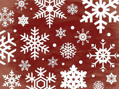 Red Flakes Black Ornate Wood Framed Art Print with Double Matting by Grey, Jace