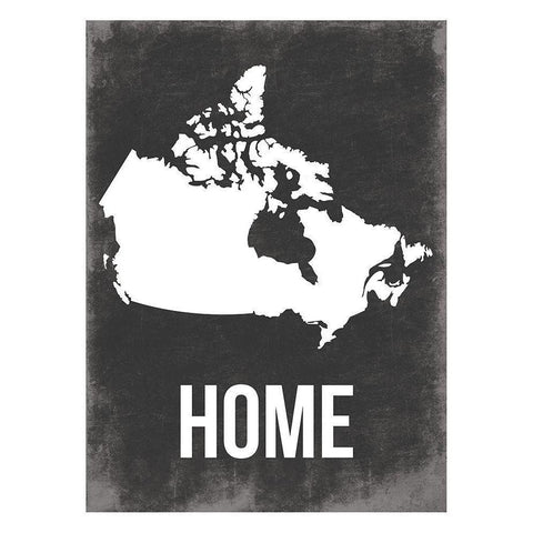 Canada Home Black Modern Wood Framed Art Print with Double Matting by Grey, Jace