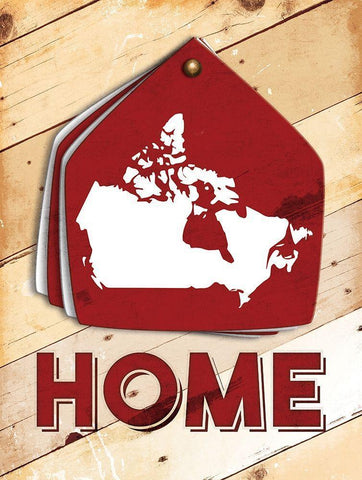 Canada Home Color Swatch White Modern Wood Framed Art Print with Double Matting by Grey, Jace