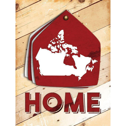 Canada Home Color Swatch Black Modern Wood Framed Art Print by Grey, Jace