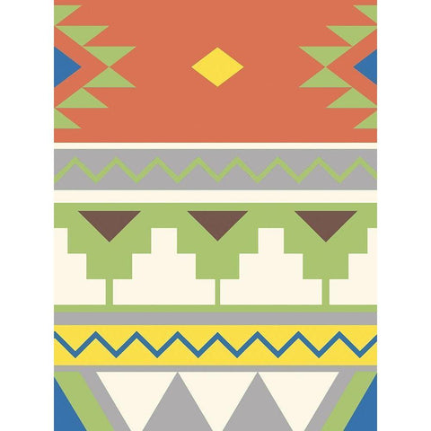 Aztec Calm Gold Ornate Wood Framed Art Print with Double Matting by Grey, Jace