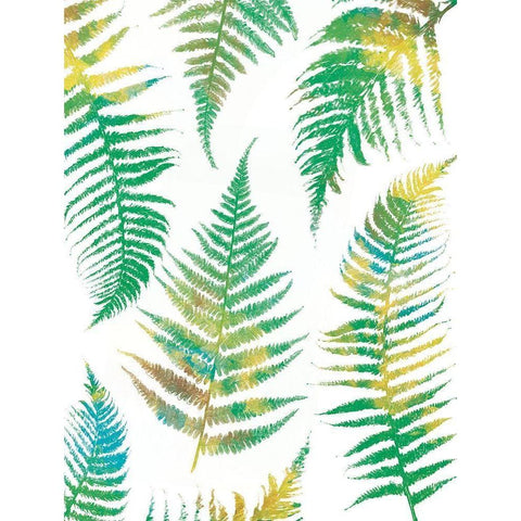 Bright Ferns Gold Ornate Wood Framed Art Print with Double Matting by Grey, Jace