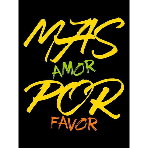 Mas Amor Black Modern Wood Framed Art Print by Grey, Jace