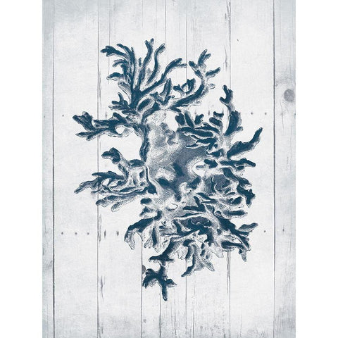 Coral White Wood Third White Modern Wood Framed Art Print by Grey, Jace