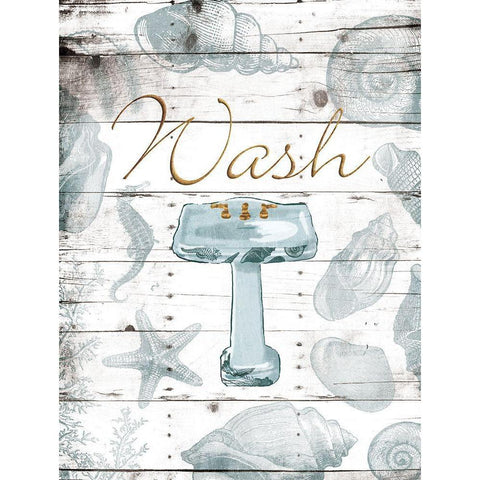 Wash Sink White Modern Wood Framed Art Print by Grey, Jace