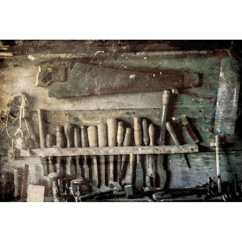 Tool Shed Black Modern Wood Framed Art Print by Grey, Jace