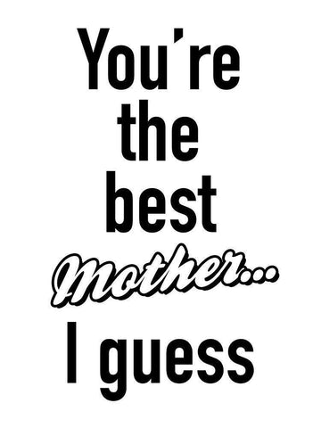 Mother I Guess BW Black Ornate Wood Framed Art Print with Double Matting by Grey, Jace