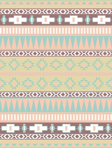 Fun Aztec Pattern Mate White Modern Wood Framed Art Print with Double Matting by Grey, Jace
