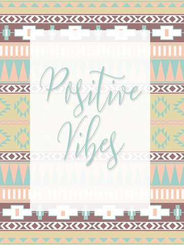 Positive Vibes Black Ornate Wood Framed Art Print with Double Matting by Grey, Jace