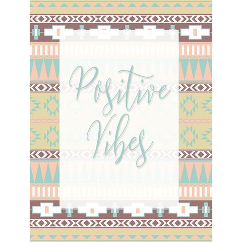 Positive Vibes White Modern Wood Framed Art Print by Grey, Jace