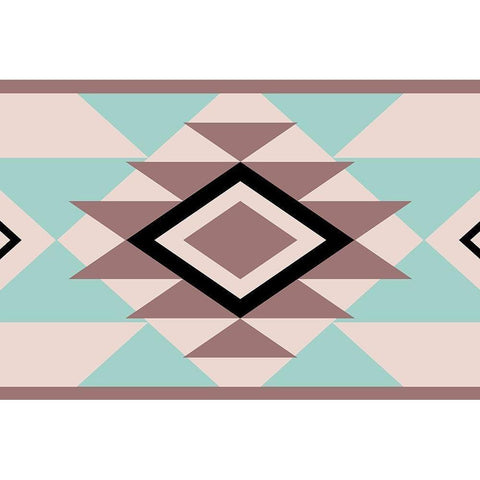 Aztec Muted White Modern Wood Framed Art Print by Grey, Jace