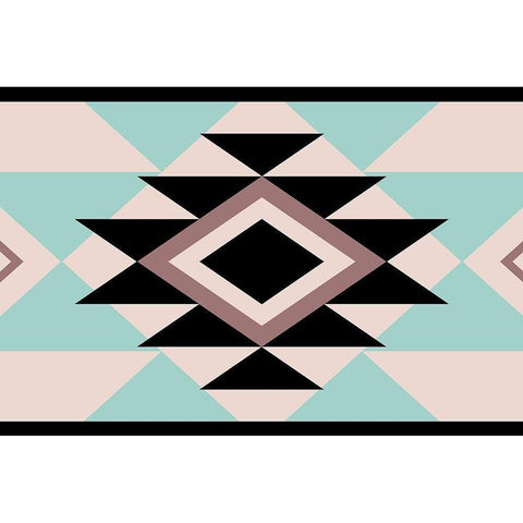 Aztec Muted Two White Modern Wood Framed Art Print by Grey, Jace