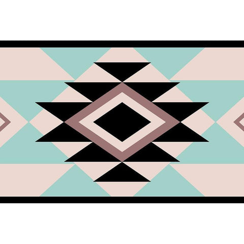 Aztec Muted Two Black Modern Wood Framed Art Print by Grey, Jace