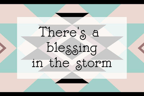 Blessing in The Storm White Modern Wood Framed Art Print with Double Matting by Grey, Jace