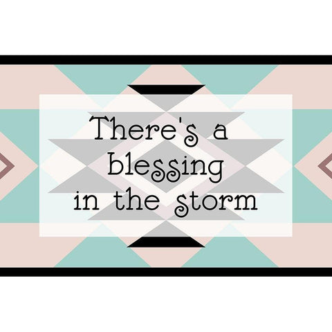 Blessing in The Storm Black Modern Wood Framed Art Print with Double Matting by Grey, Jace