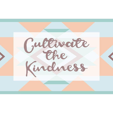 Cultivate The Kindness White Modern Wood Framed Art Print by Grey, Jace