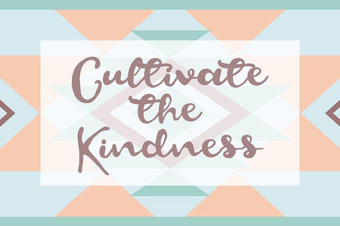 Cultivate The Kindness White Modern Wood Framed Art Print with Double Matting by Grey, Jace