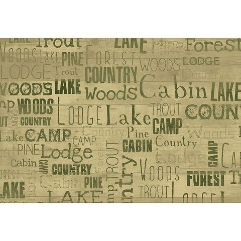 Lodge Type White Modern Wood Framed Art Print by Grey, Jace