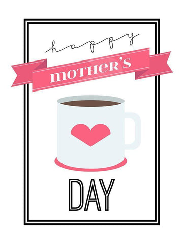 Coffee Mothers Day Black Ornate Wood Framed Art Print with Double Matting by Grey, Jace