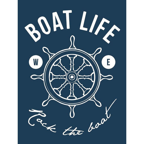 Rock The Boat Black Modern Wood Framed Art Print by Grey, Jace