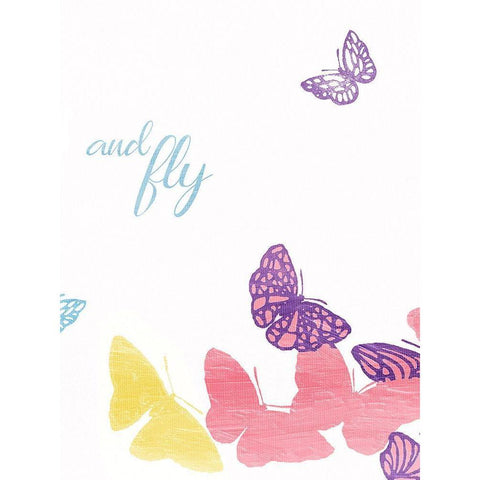 And Fly White Modern Wood Framed Art Print by Grey, Jace