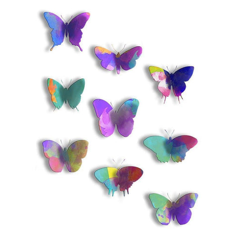 Floating Butterfly White Modern Wood Framed Art Print by Grey, Jace