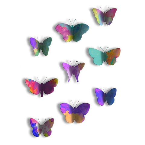 Floating Butterfly White Modern Wood Framed Art Print by Grey, Jace