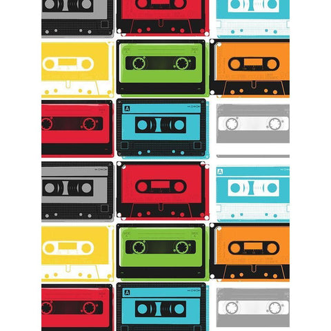 Collection Of More Tapes White Modern Wood Framed Art Print by Grey, Jace