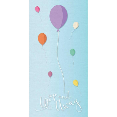 Up Up And Away Black Modern Wood Framed Art Print with Double Matting by Grey, Jace