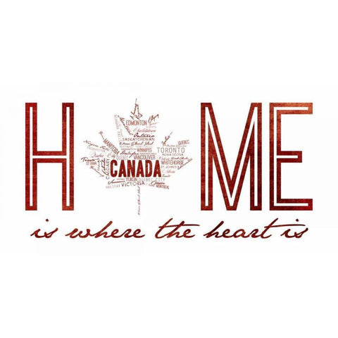 English Home Canada White Modern Wood Framed Art Print by Grey, Jace