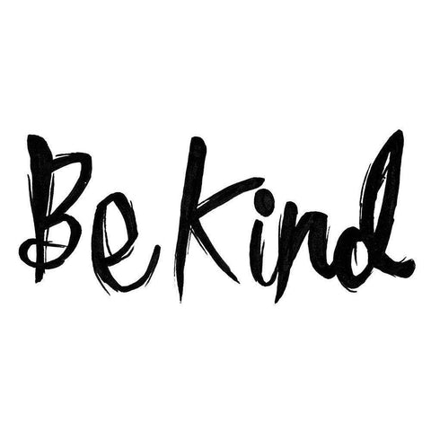 Be Kind Black Modern Wood Framed Art Print with Double Matting by Grey, Jace