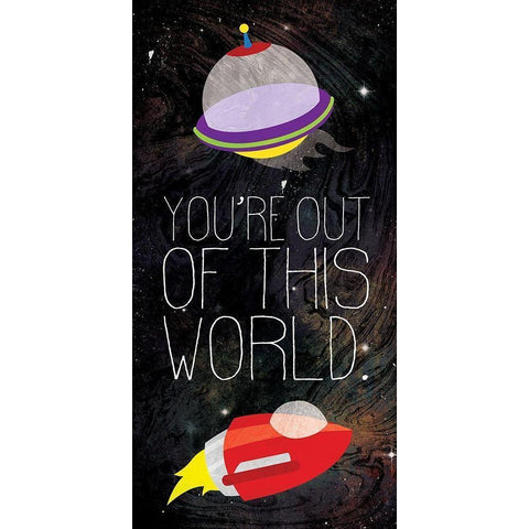 Out Of This World White Modern Wood Framed Art Print by Grey, Jace