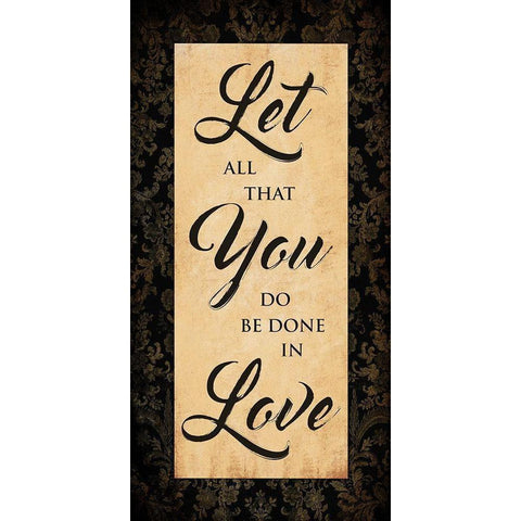 Let You Love Gold Ornate Wood Framed Art Print with Double Matting by Grey, Jace