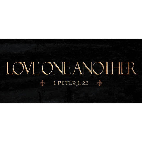 Love One Another Gold Ornate Wood Framed Art Print with Double Matting by Grey, Jace