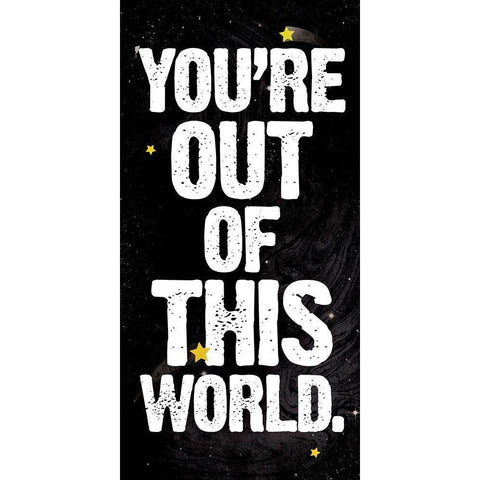 Out Of This World Space Black Modern Wood Framed Art Print with Double Matting by Grey, Jace