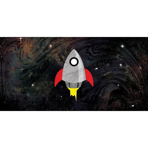 One Rocket Gold Ornate Wood Framed Art Print with Double Matting by Grey, Jace
