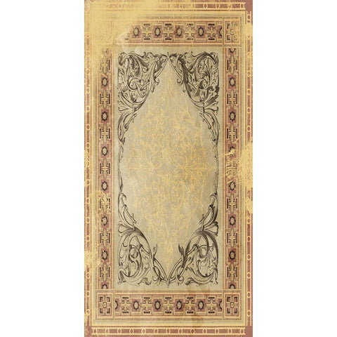 Desert Carpet Gold Ornate Wood Framed Art Print with Double Matting by Grey, Jace