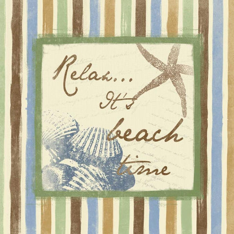 Relax White Modern Wood Framed Art Print with Double Matting by Grey, Jace