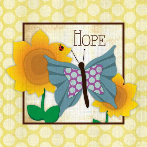 Hope Gold Ornate Wood Framed Art Print with Double Matting by Grey, Jace