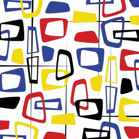 Pattern White Modern Wood Framed Art Print by Grey, Jace