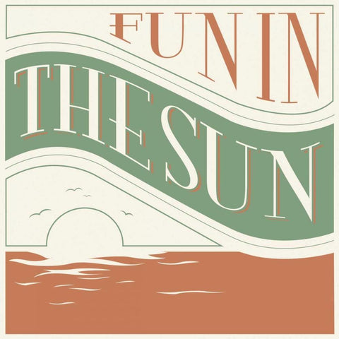 Fun in the Sun White Modern Wood Framed Art Print by Grey, Jace