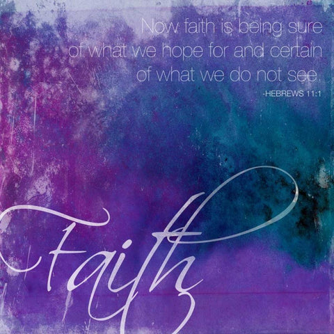 Watercolor Faith White Modern Wood Framed Art Print by Grey, Jace